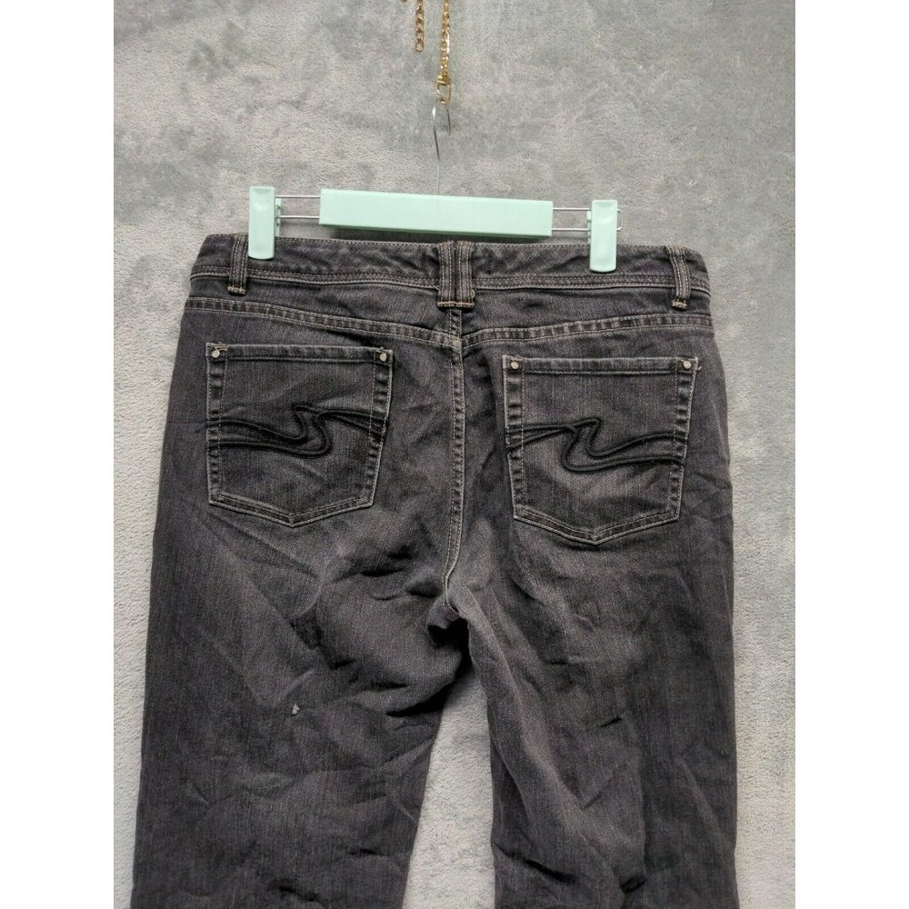 WHITE HOUSE BLACK MARKET Women Jean Mid Rise Straight Leg Charcoal W:35 L:29.5 - Picture 5 of 9